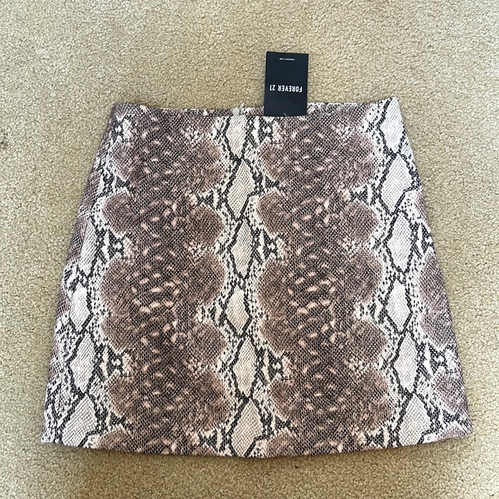 Brand new forever, 21 snake skin skirt